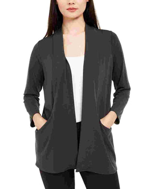 Alfani Women's Open-Front Cardigan Gray Size Medium