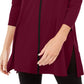 Alfani Women's Piped Tunic Wine Size Petite Medium