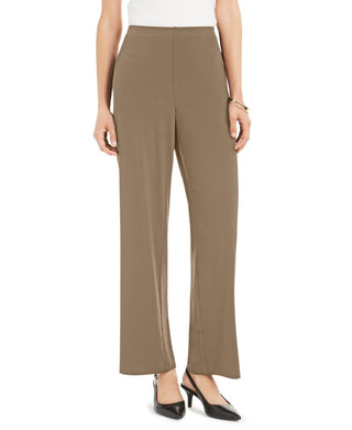 Alfani Women's Straight-Leg Trousers Brown Size Large