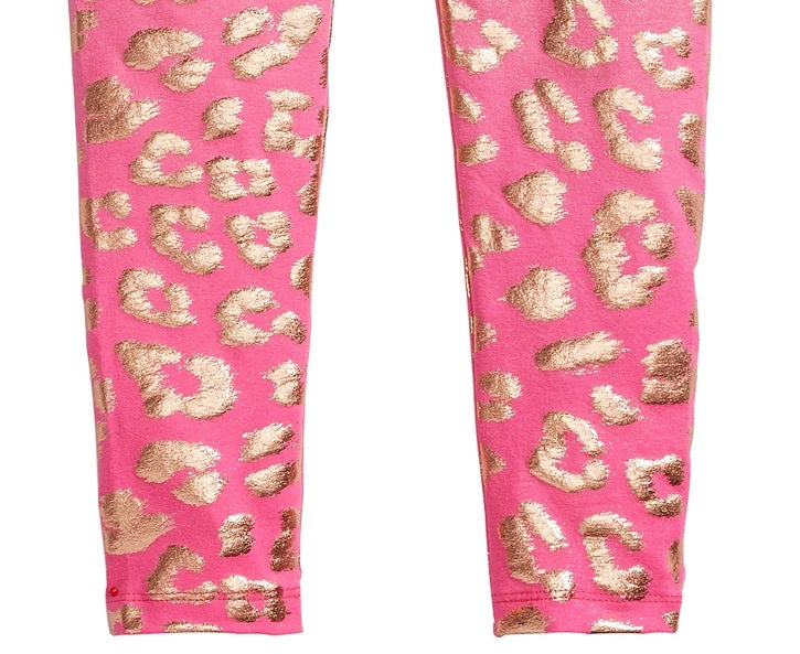 Epic Threads Big Girls Cheetah-Print Leggings Dark Pink Size Large