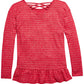 Epic Threads Big Girls Striped Marled Cross-Back Top Red Size Medium