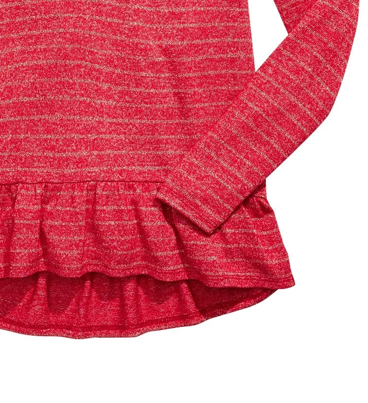 Epic Threads Big Girls Striped Marled Cross-Back Top Red Size X-Large