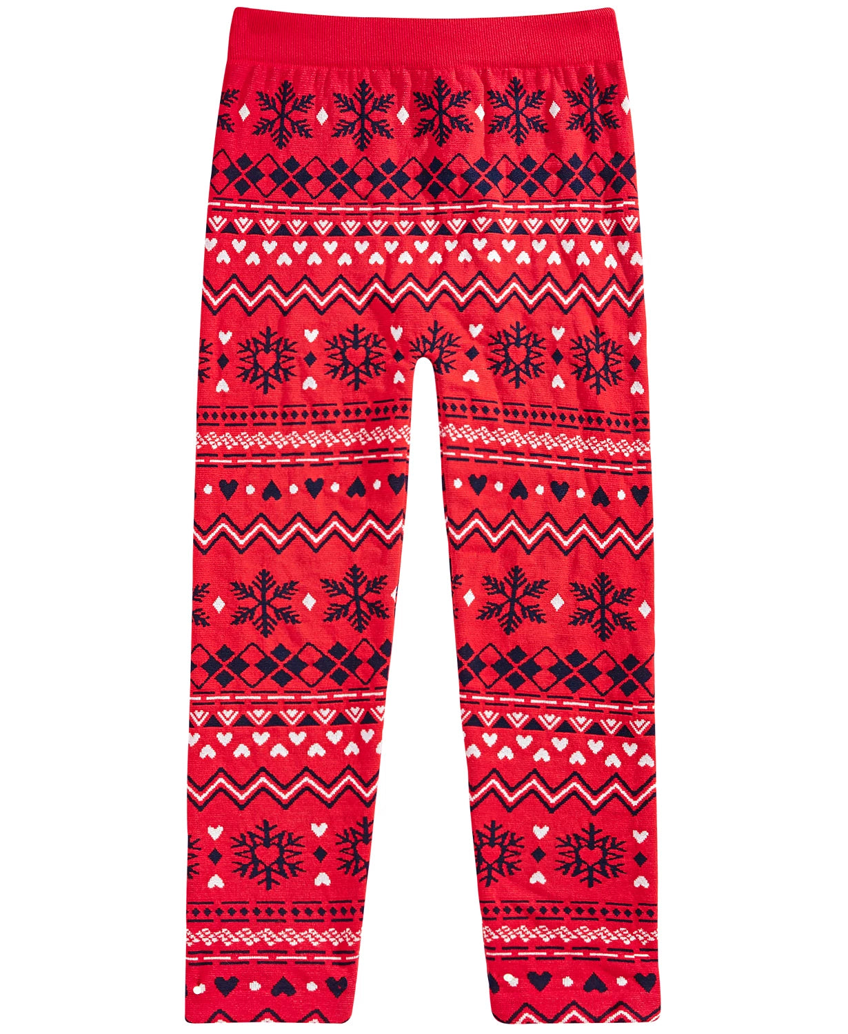 Epic Threads Big Girls Fairisle Cable Knit Leggings Dark Red Size X-Large