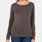 Karen Scott Women's Textured Stripe Sweater Charcoal Size Medium