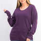 Karen Scott Women's Textured-Stripe Sweater Purple Size Medium