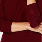 Karen Scott Women's Ottoman Stitch Sweater Red Size Petite Small