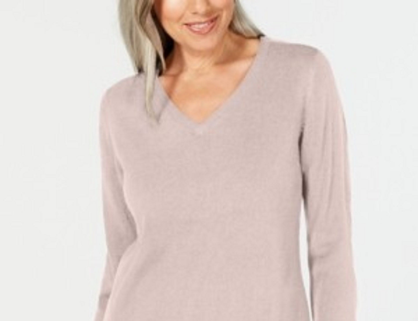 Karen Scott Women's V-Neck Sweater Brown Size XX Large