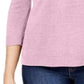Karen Scott Women's V-Neck Sweater Pink Size Petite Medium