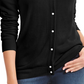 Karen Scott Women's Petite Luxsoft Button Cardigan Black Size Petite Small