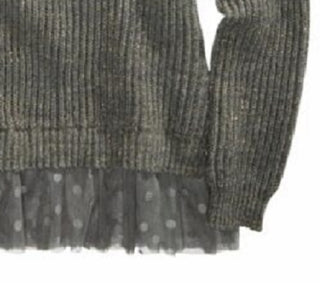 Epic Threads Big Girls Lace Peplum Sweater Gray Size X-Large