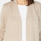 Karen Scott Women's Open-Front Contrast-Trim Cardigan Brown Size Large