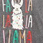 Epic Threads Big Girls Fa La Llama T-Shirt Gray Size Small