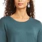 Style & Co Women's Drawstring Tie-Cuff Top Med Green Size Extra Large