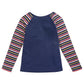 Epic Threads Little Girl's Striped Unicorn T-Shirt Dark Blue Size 5
