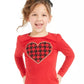 Epic Threads Toddler Girl's Houndstooth Heart T-Shirt Dark Red Size 3T