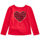 Epic Threads Little Girl's Houndstooth Heart T-Shirt Dark Red Size 6X