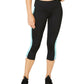 Ideology Women's Colorblocked Cropped Leggings Blue Size XX-Large