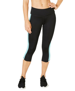 Ideology Women's Colorblocked Cropped Leggings Blue Size XX-Large