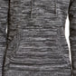 Sun + Stone Men's Heathered Henley Hoodie Black Size Small