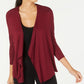 Alfani Women's Open Front Cardigan Red Size Small