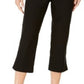 JM Women's Collection Embellished-Hem Ankle Pants Black Size Small