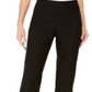 JM Women's Collection Embellished-Hem Ankle Pants Black Size Small
