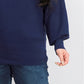 JM Collection Women's Button-Sleeve Sweater Dark Blue Size Large