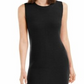 Maison Jules Women's Sleeveless Jewel Neck Short Body Con Dress Black Size X-Large
