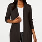 Karen Scott Women's Open-Front Cardigan Khaki Size Large