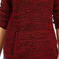 Style & Co Women's Envelope Neck Kangaroo Pocket Knit Sweater Red Size X-Large