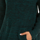 Style & Co Women's Envelope Neck Sweater Green Size Petite Medium