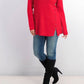 Style & Co Women's Mock Neck Lace-Up Ribbed Knit Sweater Red Size Small