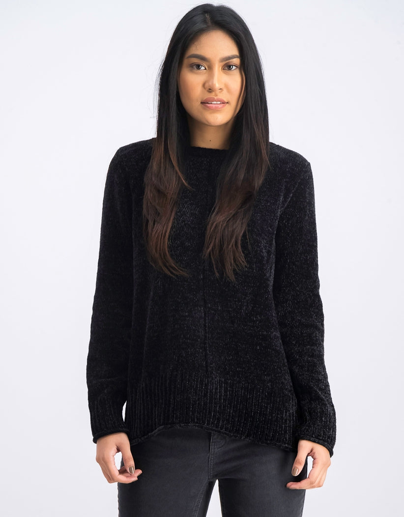 Style & Co Women's Chenille Sweater Black Size Small