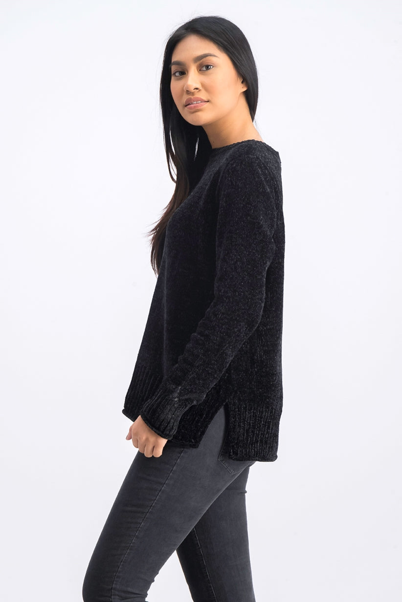 Style & Co Women's Chenille Sweater Black Size Small
