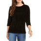Style & Co Women's Chenille Sweater Black Size XX-Large
