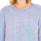 Style & Co Women's Heather Long Sleeve Crew Neck Blouse Sweater Blue Size Petite Large