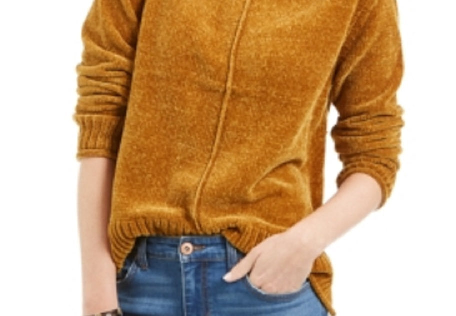 Style & Co Women's Petite Chenille Sweater Yellow Size Petite Small