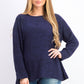 Style & Co Women's Crewneck Marled Sweater Dark Purple Size Small