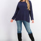 Style & Co Women's Crewneck Marled Sweater Dark Purple Size Small