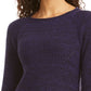Style & Co Women's Crewneck Marled Sweater Purple Size X-Large