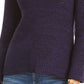 Style & Co Women's Crewneck Marled Sweater Purple Size X-Large