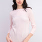 Karen Scott Women's Bateau-Neck Long-Sleeve Sweater Pink Size Medium