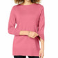Karen Scott Women's Bateau-Neck Long-Sleeve Sweater Pink Size Extra Large