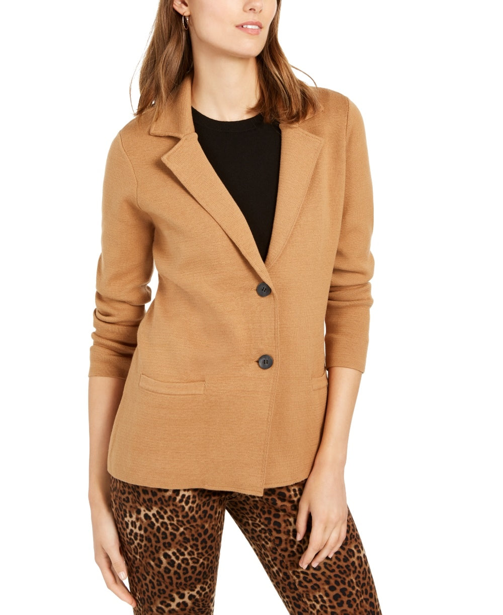 Charter Club Women's Sweater Blazer Jacket  Red Size Medium