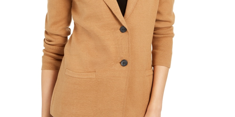 Charter Club Women's Sweater Blazer Jacket  Red Size Medium