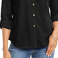 Charter Club Women's Two Pocket Shirt Black Size X-Large