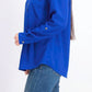 Charter Club Women's Two Pocket Shirt Blue Size Medium