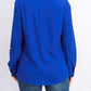 Charter Club Women's Two Pocket Shirt Blue Size Medium