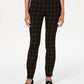 Charter Club Women's Windowpane Pants Charcoal Size 14