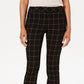 Charter Club Women's Windowpane Pants Charcoal Size 14